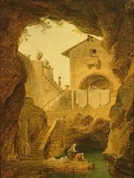De fontein onder de grot